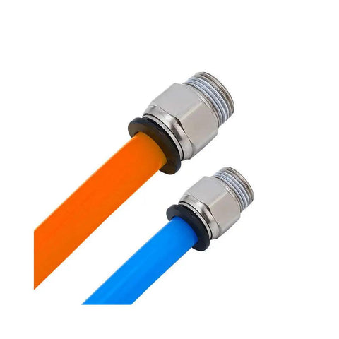 Push To Connect Pneumatic Fitting Three Eighths Inch Tube OD To One Quarter Inch NPT Male Straight Quick Connect Air Fitting Pack Of Ten