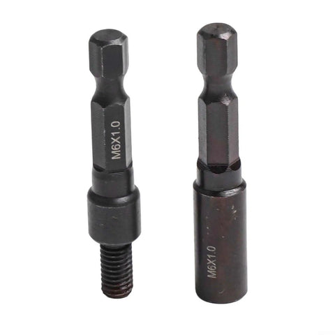 Hanger Bolt And Threaded Insert Driver Kit With Self Tapping Socket Adapters One Quarter Inch Hex Shank Chromium Vanadium Steel Drill Attachments For M6 M8 M10 Quick Install Durable Pro Grade DIY Tool Set, M6x1.0 drivers