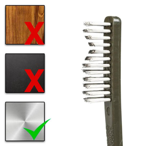 10 Pack Stainless Steel AP Brushes For Heavy Duty Beast Mode Scrubbing With Dual End Design For Large Surface Cleaning And Precise Detailing On Metal Surfaces For Tough Residue Removal