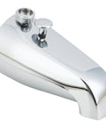 Top Mount Chrome Bathtub Spout With Diverter For Handheld Shower, 5-1/2 Inch Length, 3/4 Inch Female Inlet With 1/2 Inch Bushing