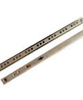 Metal two section full extension drawer slides set 342mm long and 17mm wide pair with quick release detachable latches for easy installation