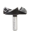 Three Flute 2 3/4 Inch Diameter Spoilboard Router Bit With 1/2 Inch Shank Industrial Grade RC-2263, close-up view.
