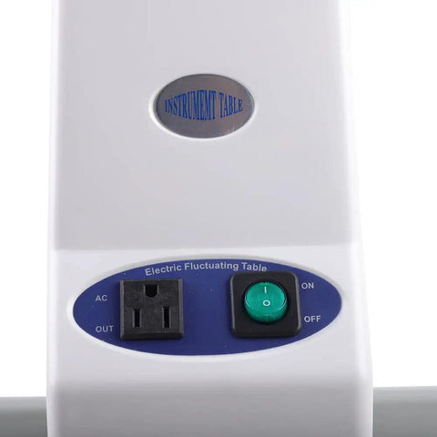 Close-up of control panel on Pro Grade Motorized Optical Instrument Table With Adjustable Height For Slit Lamp And Eyeglass Measurements