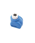 Blue snowflake punch from 10 Piece Hole Punch Craft Set With Colorful Scrapbooking Shapes Including Snowflakes Hearts Crowns Four Leaf Clover Stars Candy Rabbits Tulips Durable Stainless Steel Cutting Dies Safe Plastic Shell Flat Base For Easy, Fun DIY Craft Projects.