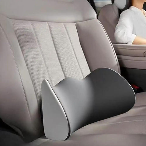 Heavy Duty Memory Foam Lumbar Support Cushion For Tesla Cybertruck Seats on a seat, showcasing ergonomic design and comfort.