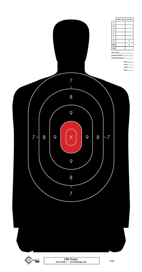 Silhouette Target Pack 12x22 Inches For Indoor And Outdoor Shooting Practice Red Police Style Silhouettes 50 Count Great Value