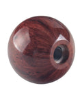 Aluminum And Wooden Weighted Shift Knob For Manual Transmissions With Black Engraved Inlay, Two And One Eighth Inch Diameter, Two Hundred Gram Weight