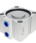 80mm Bore 25mm Stroke Sealed Thin Air Cylinder For Pneumatic And Hydraulic Systems Aluminum Alloy Body Lightweight Actuator with 3/8 PT Port
