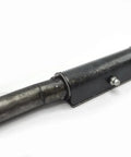 Side view of 10 Inch Weld On Straight Greaseable Ramp Door Hinge For Trailers with Grease Fitting showing raw steel finish and 0.78 inch pin
