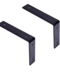 Tough As Nails L-Shaped Wall Bracket, heavy duty black metal brace, 150mm for corner shelf support.