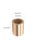 Built Like A Tank 3 Pack Bronze Sleeve Bearings Self Lubricating Bushing Set measuring 14mm inner by 20mm outer diameter and 25mm length