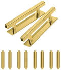 Self Adhesive Pull Handles 10 Pack Gold ABS Plastic Wardrobe Cabinet Drawer Pulls For Furniture No Drill Easy Install On Glass Tile Wood And Other Smooth Surfaces, 10-pack