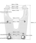 Durable ISO30 Tool Holder Clamp Claw Set For CNC Machining and Mold Making Shops, detailed sizing illustration.