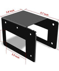 Dimensions of a bracket component for the Eight Pack Firewood Storage Rack For Indoor Outdoor Use Built To Last With Adjustable Heavy Duty Powder Coated Steel Log Holder For Fireplace Wood Storage And Easy No Fuss Organization