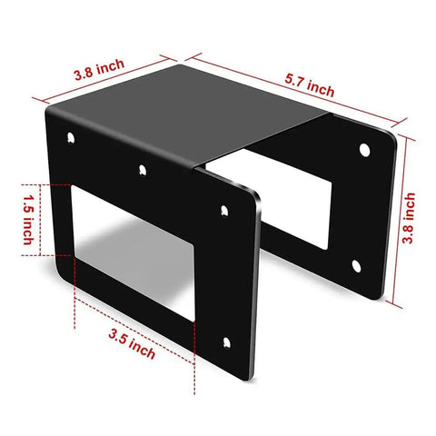 Dimensions of a bracket component for the Eight Pack Firewood Storage Rack For Indoor Outdoor Use Built To Last With Adjustable Heavy Duty Powder Coated Steel Log Holder For Fireplace Wood Storage And Easy No Fuss Organization