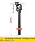 Suspension Bike Seatpost With Cover 27.2Mm Diameter By 350Mm Length With 50Mm Travel Preload Adjustable NCX SP12