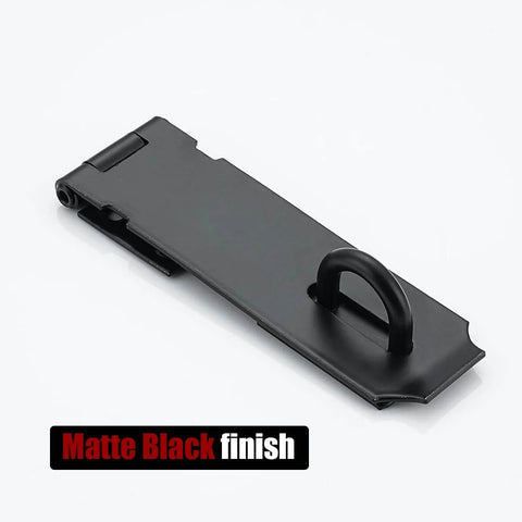 5 Inch Door Hasp Latch Lock In 304 Stainless Steel Matte Black With 1.9 Mm Thickness for security on doors and cabinets