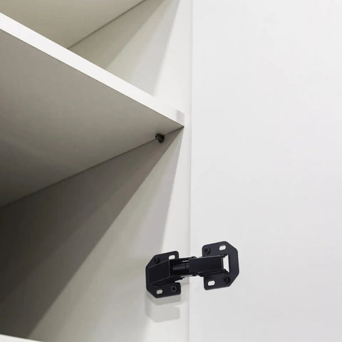 30 Pack Hidden Cabinet Hinges For Frameless Kitchen Cabinets, 110 Degree Surface Mount Concealed Hinges installed