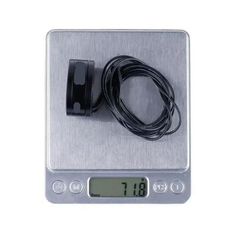 GM3506 130T Hollow Shaft Brushless Drone Motor With AS5048A Encoder KV1100 on digital scale showing weight