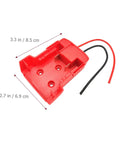 18V Battery Adapter Conversion Kit with Secure Connector Wires, red plastic size 3.3x2.7 inches, ideal for DIY projects
