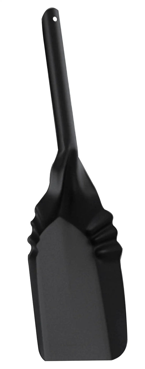 Tough Fireplace Ash Shovel For Indoor Outdoor Use Durable Steel Construction With Black Powder Coated Finish Rust Resistant