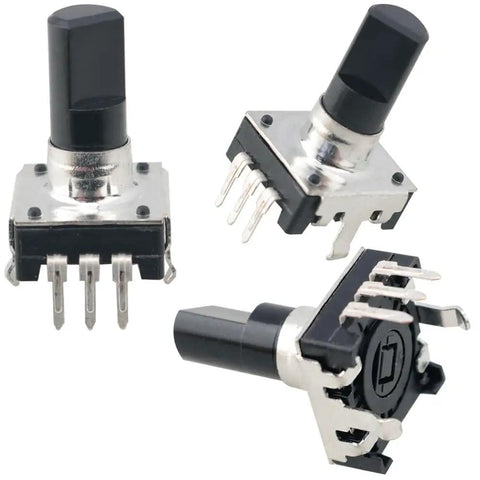 EC12 Rotary Encoder 24 Pulse 360 Degree Digital Pulse Encoder Without Switch 6mm Shaft Diameter And 15mm Shaft Length Type D