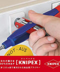 Using Pen Style Control Cabinet Key With Swivel Four Profile Heads for shutoff panel, showcasing tool in action.
