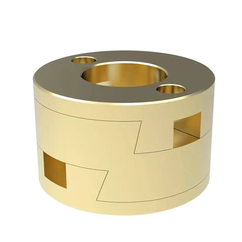 Super Duper High Performance Oldham Coupling For Ender 3 And Cr10 3D Printer Z Axis T8 Screw Shaft Adapter With Nut Reliable Parts Bundle Two Pack, brass coupling