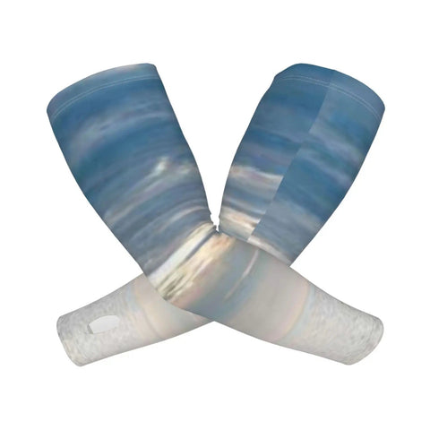Ice Silk Arm Sleeves For Outdoor Comfort With Moisture Wicking Breathable Fabric Full Length Thumb Hole Sleeve Custom Pattern.