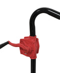 No Gimmicks Real Deal Heavy Duty Manual Rotary Hand Pump Made For Diesel Gasoline And Kerosene, red and black, sturdy design.