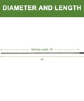 HLOFIZI masonry drill bit, 1/4 in diameter, 18 in total length (16 in working length), SDS-Plus for concrete.