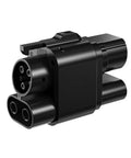 Smooth Plug And Play CCS2 To CCS1 DC Fast Charging Adapter with durable connectors and compact design for easy portability.