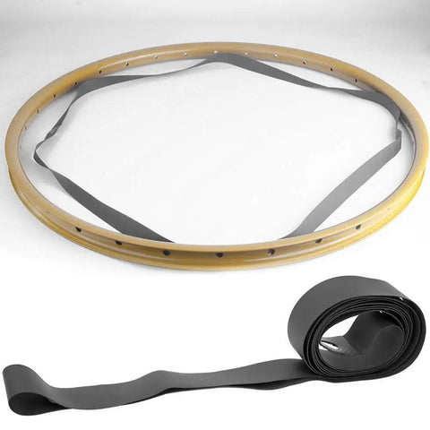 Bike Tire Rim Tape 24 Inch PVC Bicycle Tire Liner Puncture Proof Belt To Protect Your Tire Inner Tube Black No More Flats