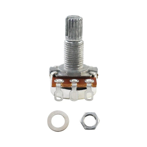 B500K Mini Metric Split Potentiometers For Electric Guitar And Bass Pro Grade Nine Point Five Millimeter Shaft Linear Taper 500K Audio Pot
