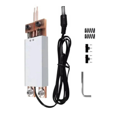 Handheld Spot Welder Pen With Automatic Trigger Machine shown with cable and connectors