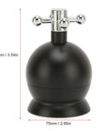 Pro Level 58mm Coffee Powder Distributor And Espresso Stirrer Tool Featuring Adjustable Height Dial Built From Food Grade Metal For Smooth Barista Extraction Plus Even Ground Bedding In Dope Gloss Black, 90mm height.