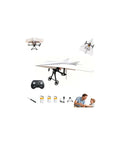 Electric RC Paper Airplane Kit With Gyro Stabilizer And Dual Propellers 2.4GHz Remote Control Drone Paper Airplane, kit and accessories