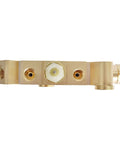 Badass Drum Brake Proportioning Valve Cast Solid With Quality Brass To Boost Stopping Power For Every Wheel Works Like A Charm For Old School Pontiac Lemans Drivers Since Sixty Four, showcasing solid brass design and connections.