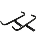 Steel Wall Mount Rack For Backpack Sprayers And Leaf Blowers Heavy Duty Garage Organizer Shelf, side view, set of 2 hooks