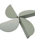 4 Pack Half Moon Cabinet Pulls With 2.5 Inch Center To Center, semicircle drawer handles in green finish, top view