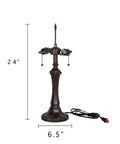 Heavy Resin Table Lamp Base Replacement for 16-18 Inch Tiffany Style Lampshades, Bronze Finish, 24 Inch Pole Height, 6.5 Inch Base