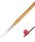 Wood turning hollowing tool with swan-neck carbide blade and 19.68in wooden handle; red CI3 12mm insert