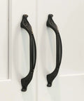 Solid Zinc Alloy Cabinet Pull Handle In Oil Rubbed Bronze, 7 Inch Overall Length, 5 Inch Hole Centers, Traditional Classic Design