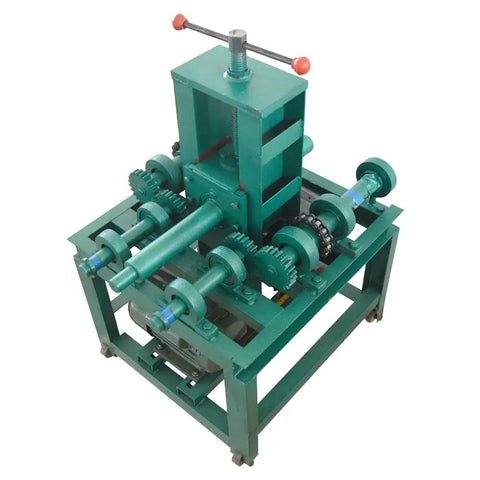 Powerful 2.2Kw Electric Tube Bender Machine With 15 Round And 9 Square Molds For Precision Pipe Bending, top view of green steel machine.
