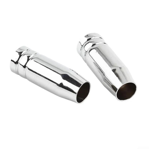 Two-pack MB25 MIG Nozzle Guard Conical Welding Shroud For Binzel Style Tips, polished metal, for MIG torch gas shielding
