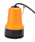 Tough As Nails Heavy Duty Submersible Utility Pump With Copper Motor 1110GPH portable pump in bright orange with black base.