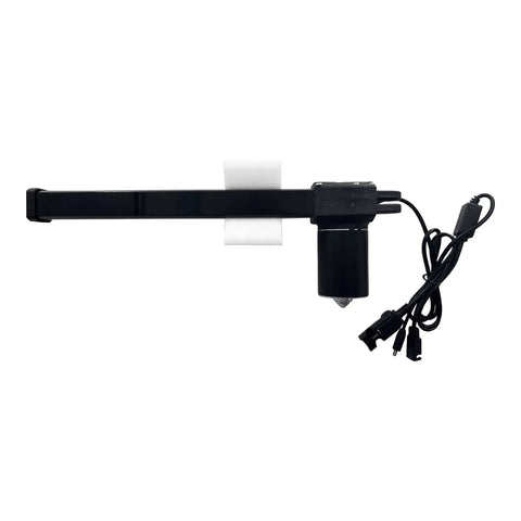 Hella Durable Linear Actuator For Power Recliner Lift Chair Motor Replacement KDPT007-46 black actuator motor with cable attachment view from above.