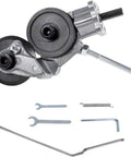 Olamorphix Electric Metal Nibbler Drill Attachment For Sheet Cutting Copper Cutter With Adapter Compatible With DIY Power Drills Gray Set, detailed view of the tool with accessories.