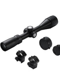 Springer Air Rifle Scope 3 To 9X40 AO with illuminated mil dot reticle, flip caps, and mounts, parallax adjustable 1 inch tube