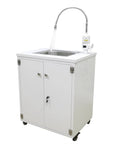 Portable Mobile Hand Wash Station With Hot Water And Temperature Control Self Contained Sink Unit 24x18x39 Inches 110V Power Ideal